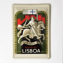 Lisboa Postal metálico 10x15