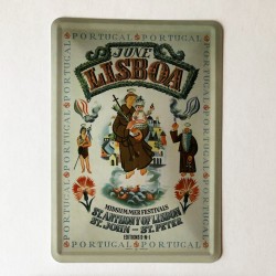 Santo antonio-Metalic Postcard 10x15