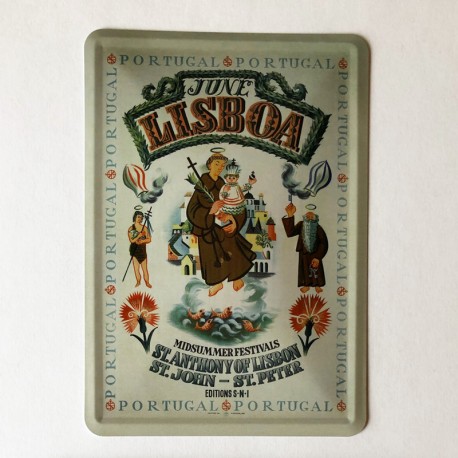 Santo antonio-Metalic Postcard 10x15